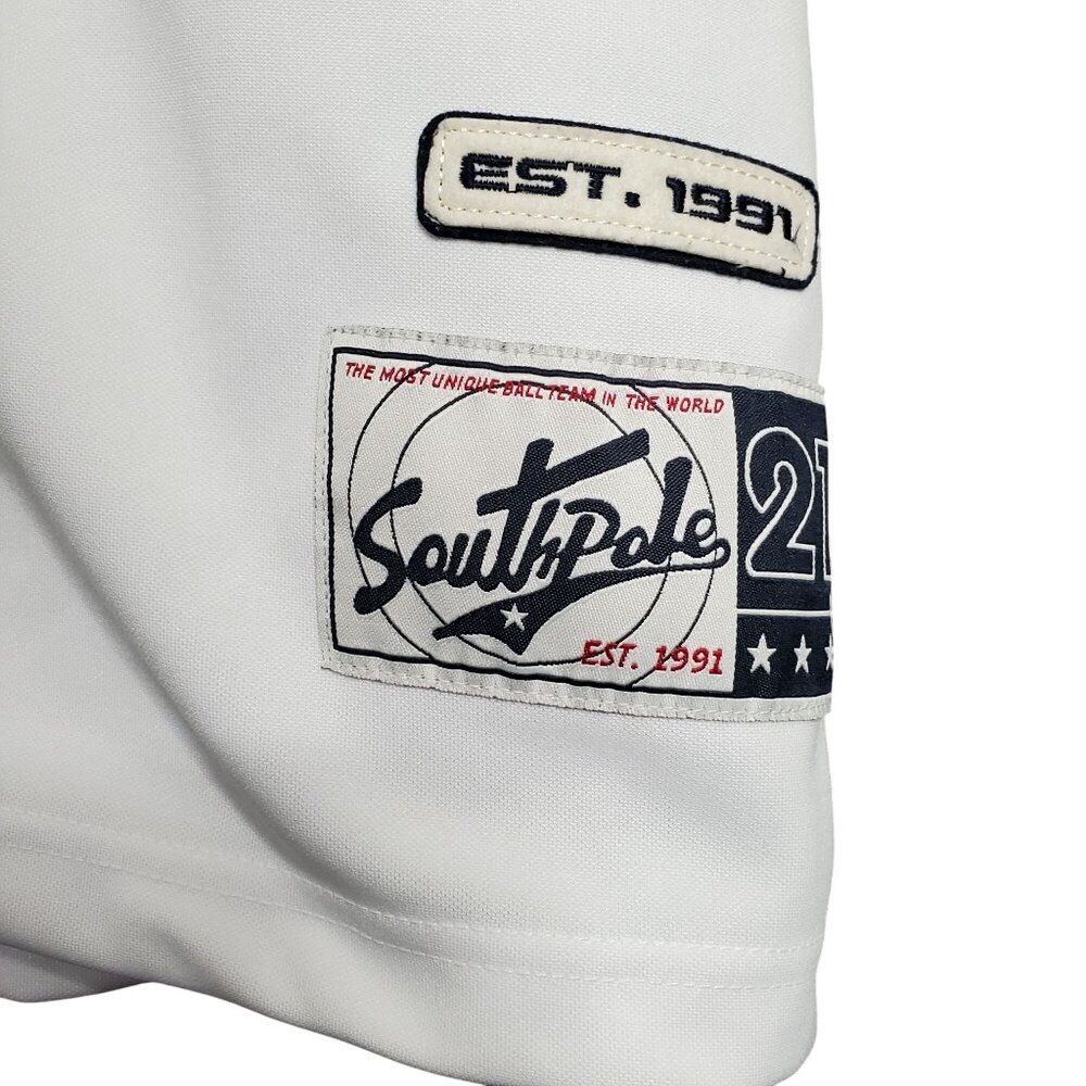 Southpole Baseball Jersey Size L Top Uniform Button Streetwear HipHop Urban Y2K - Picture 7 of 10